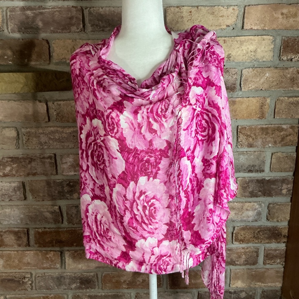 ISAAC MIZRAHI LIVE! Floral Scarf - Picture 6 of 6